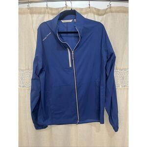 Peter Millar Hyperlight Gust Windbreaker Mens Blue Size Large